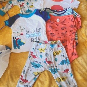 8 piece pj +onesie bundle